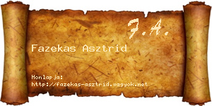 Fazekas Asztrid névjegykártya